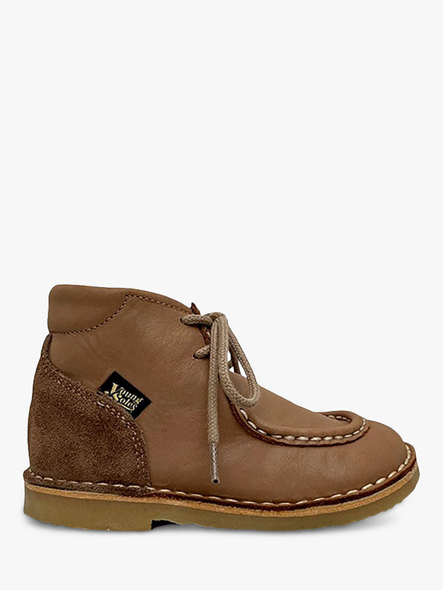 Young Soles Kids' Leather Boomer Wallabee Boots, Hazel