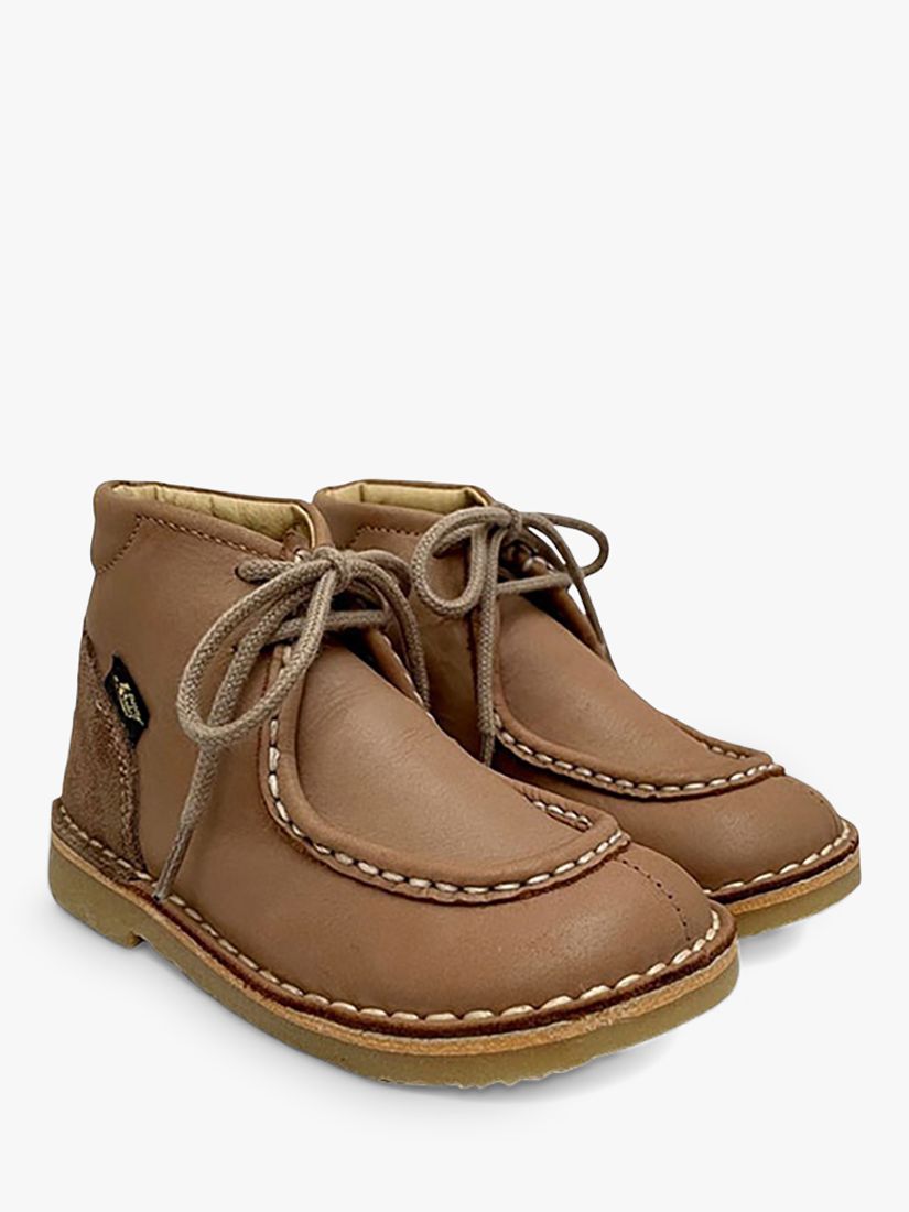 Young Soles Kids' Leather Boomer Wallabee Boots, Hazel, 13.5 Jnr