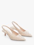 Mango Tachi Studded Slingback Court Shoes, Off White