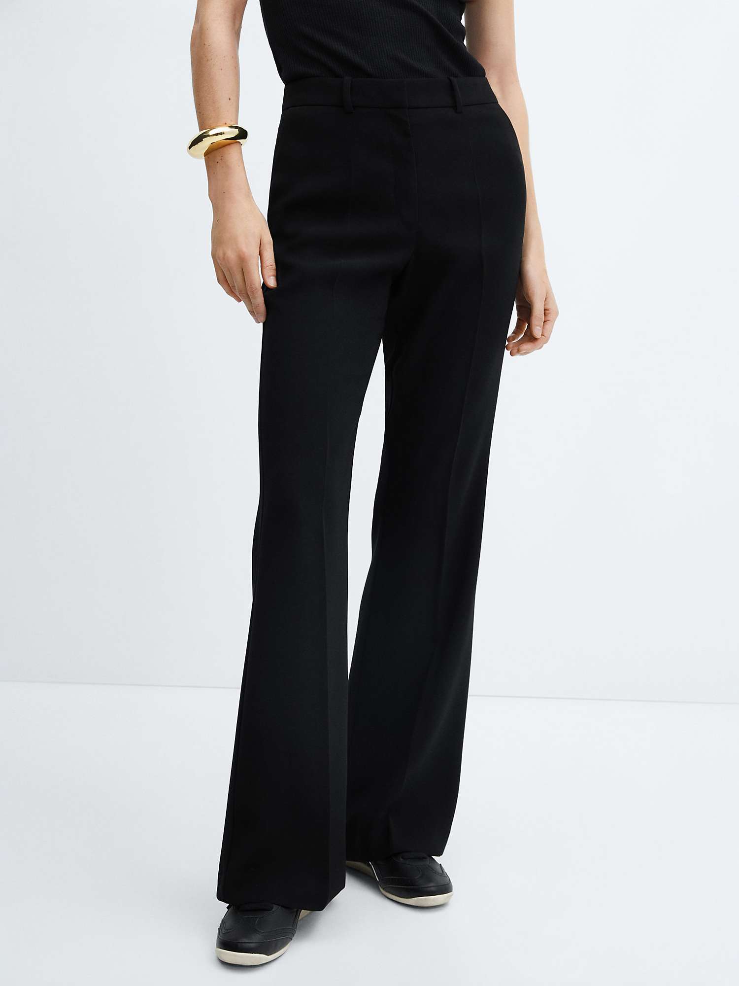 Buy Mango Tortuga Flared Suit Trousers, Black Online at johnlewis.com