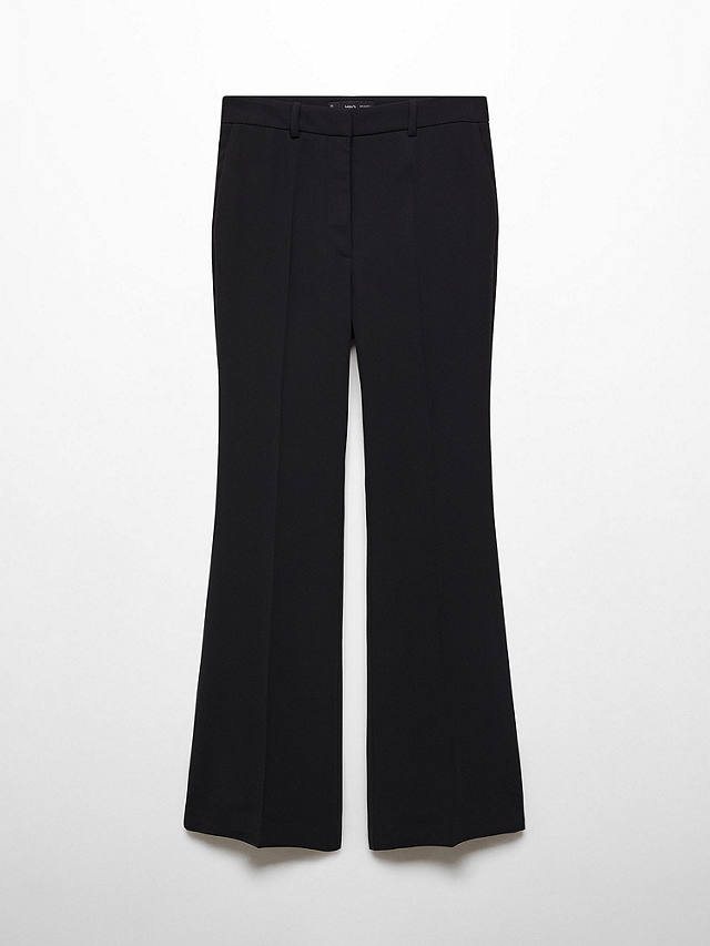 Mango Tortuga Flared Suit Trousers, Black