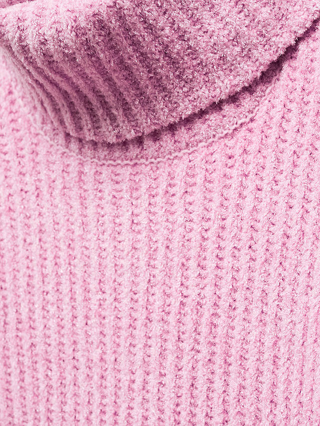 Mango Puri Turtleneck Knitted Jumper, Pink