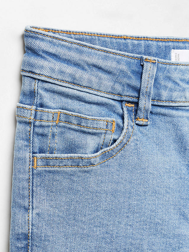 Mango Kids' Regular Skinny Fit Jeans, Open Blue
