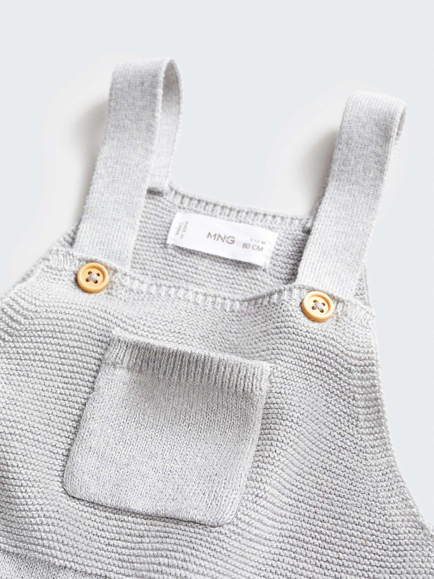 Buy Mango Baby Patch Pocket Knit Dungarees Online at johnlewis.com