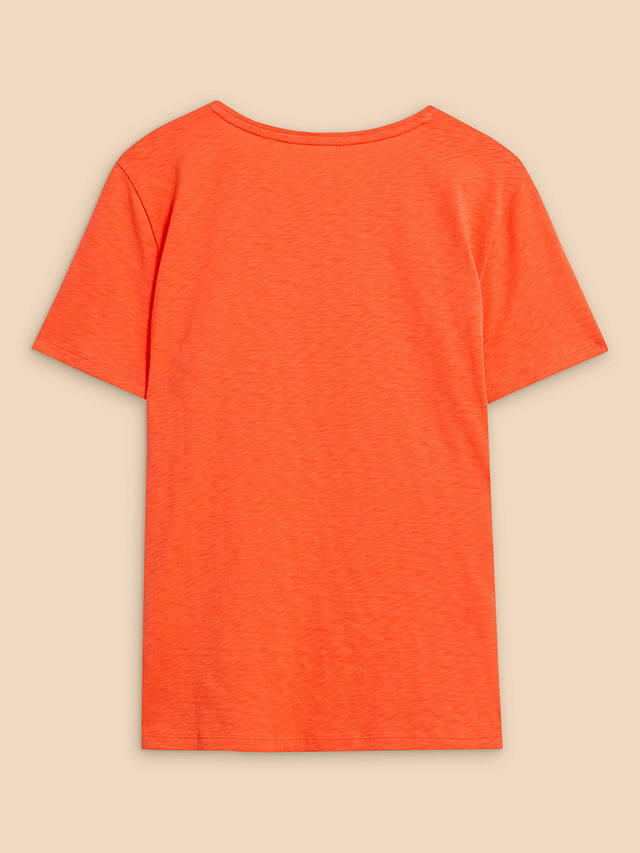 White Stuff Abbie Cotton T-Shirt, Bright Orange