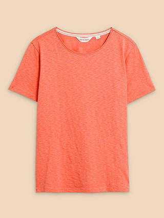 White Stuff Abbie Cotton T-Shirt, Bright Orange