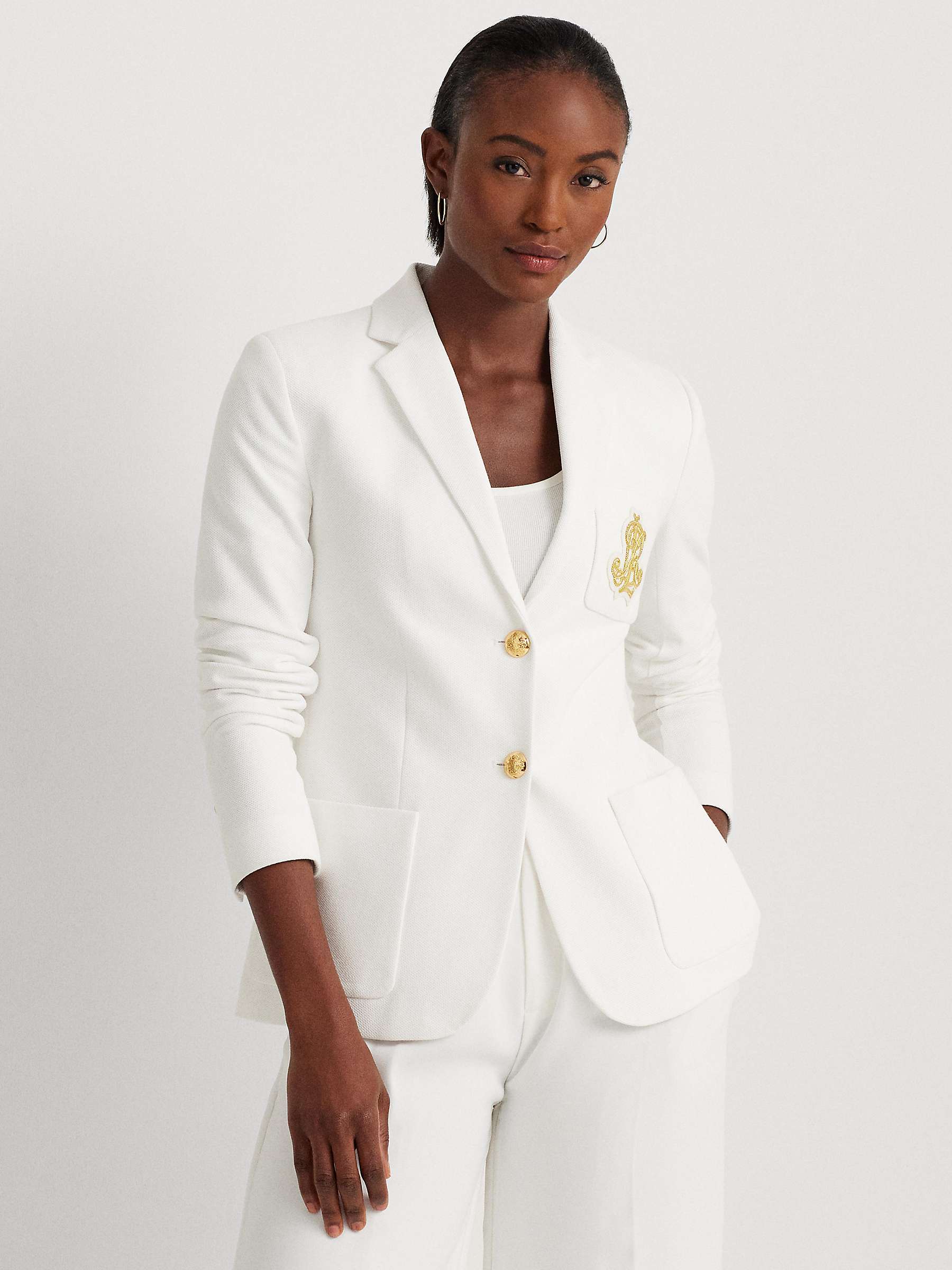 Buy Lauren Ralph Lauren Anfisa Patch Jacquard Blazer Online at johnlewis.com