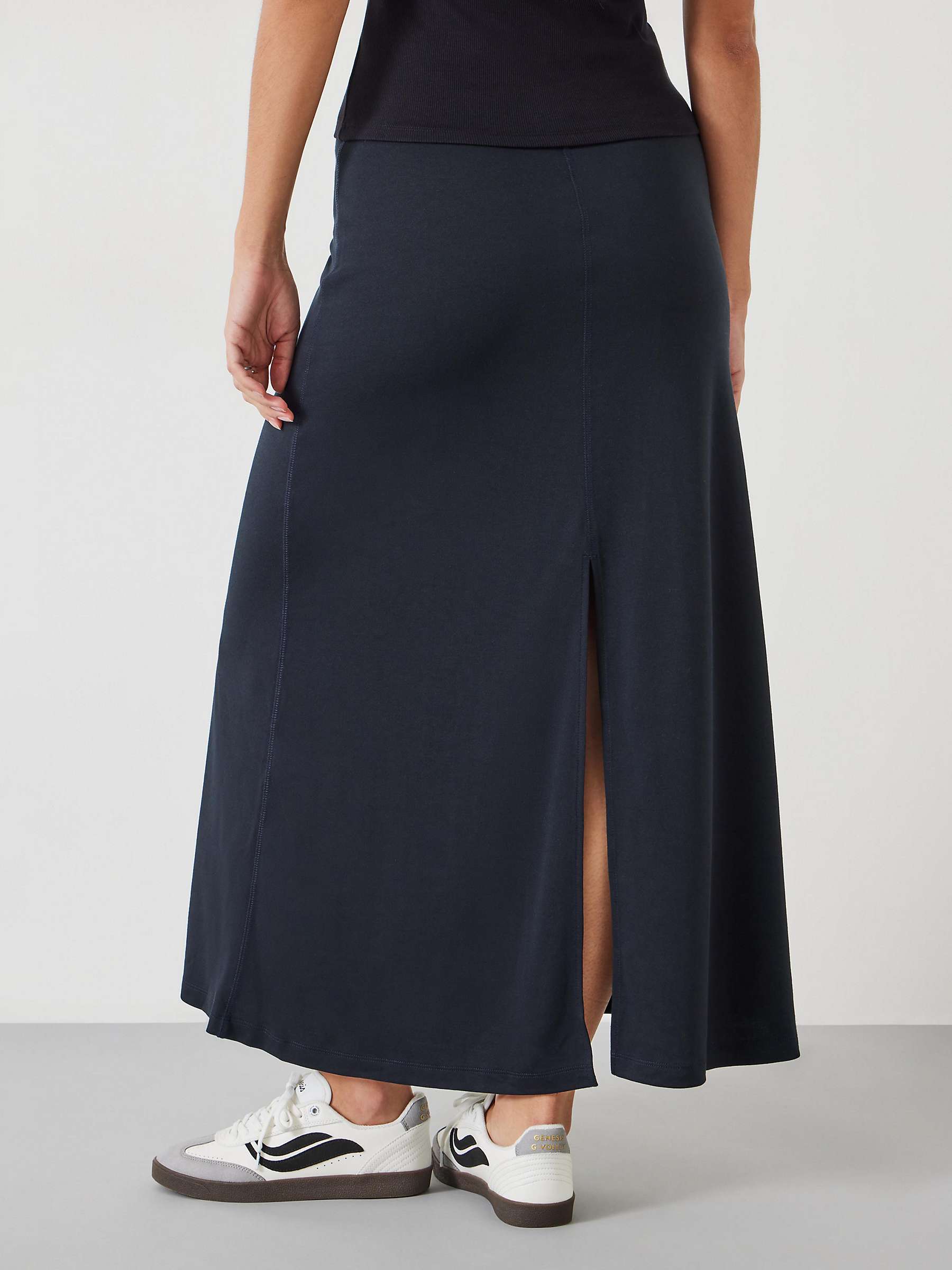 Buy HUSH Karina Maxi Jersey Skirt, Black Online at johnlewis.com