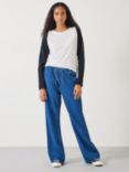 HUSH Slouchy Tie Waist Jeans, Blue Denim