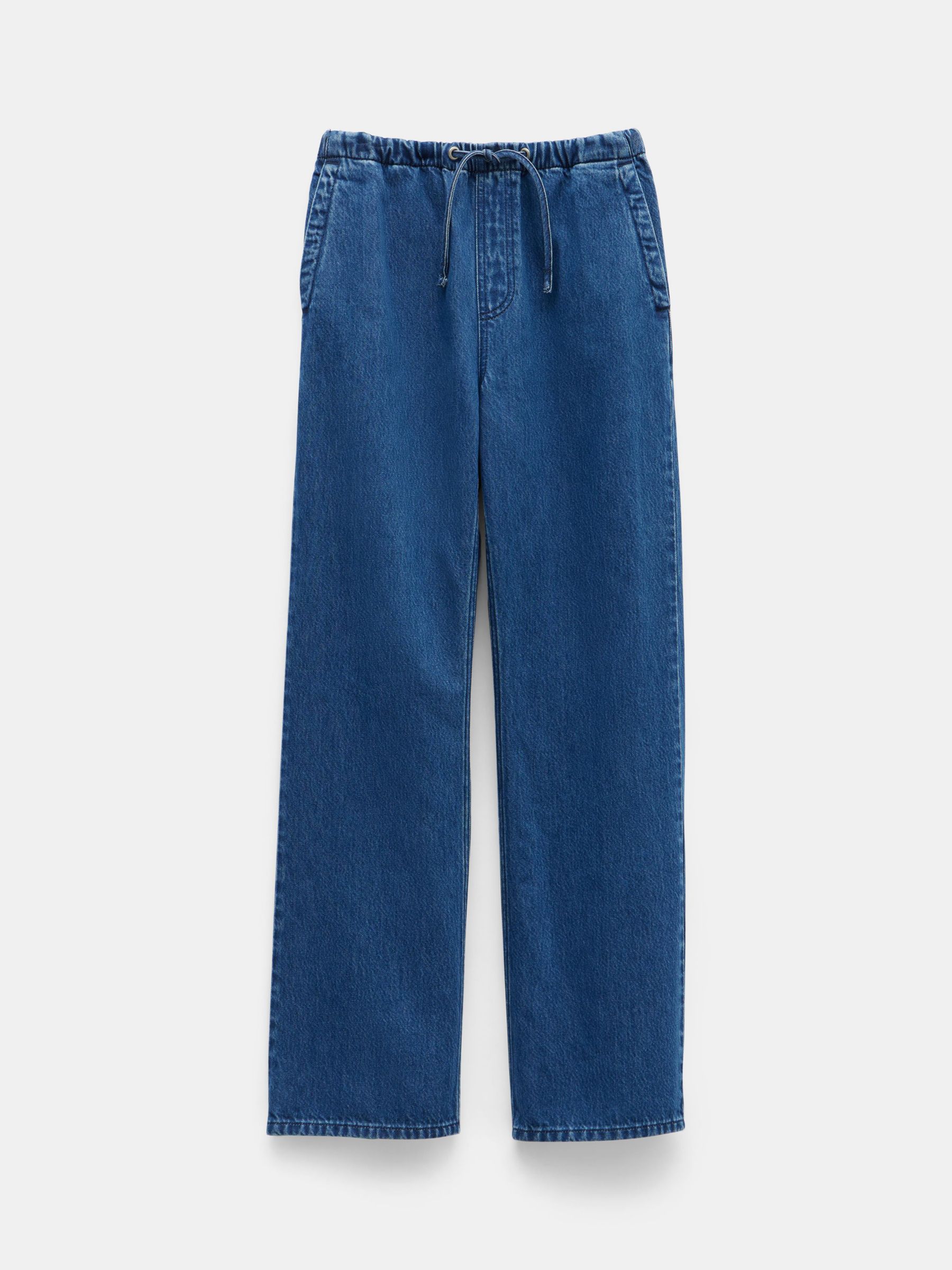 HUSH Slouchy Tie Waist Jeans, Blue Denim, 10