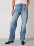 HUSH Remy Straight Leg Slouchy Jeans, Light Authentic Blue