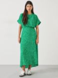 HUSH Keisha Print Shirt Midi Dress, Multi Star Green