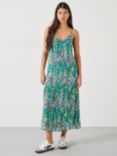 HUSH Sydney Tie Dye Snake Print Maxi Slip Dress, Multi, Multi