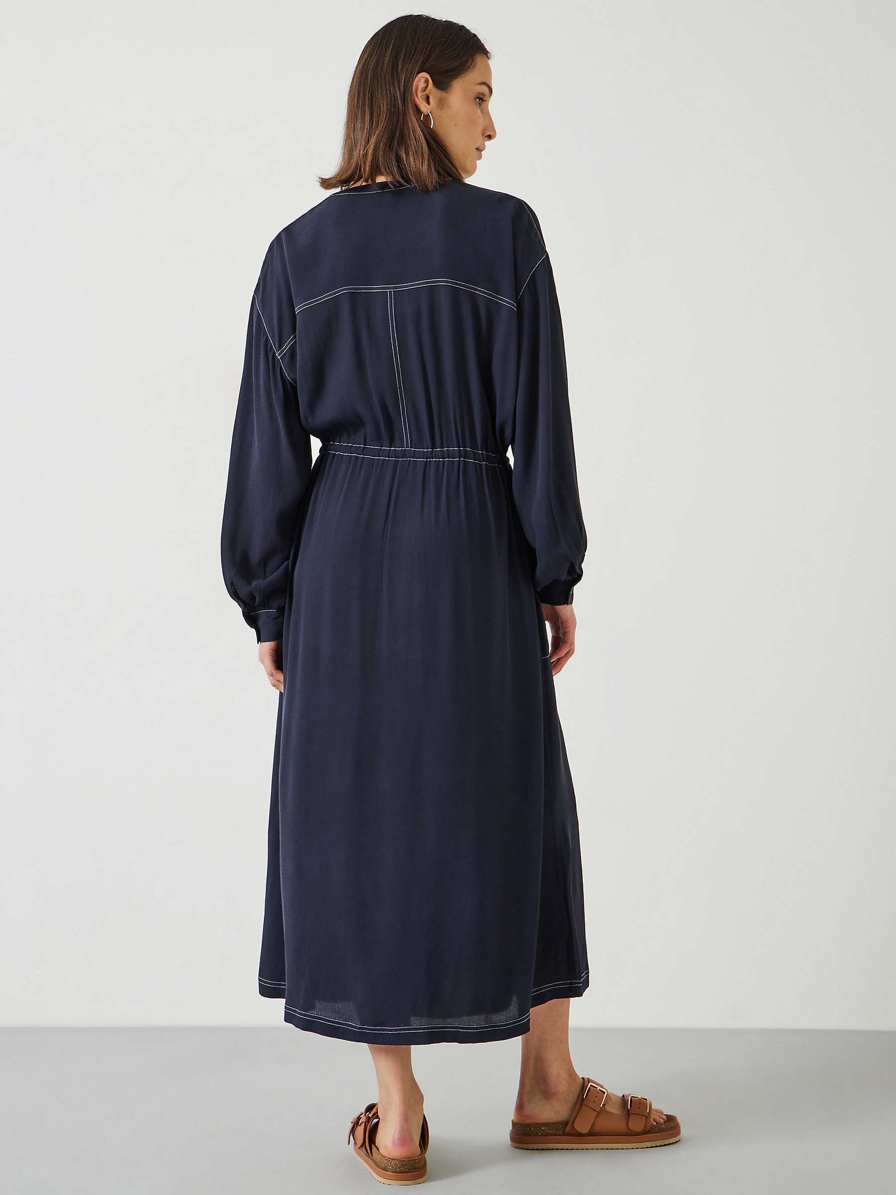 Buy HUSH  Julie Contrast Maxi Dress, Midnight Navy Online at johnlewis.com