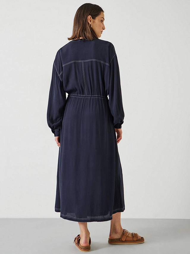 HUSH  Julie Contrast Maxi Dress, Midnight Navy