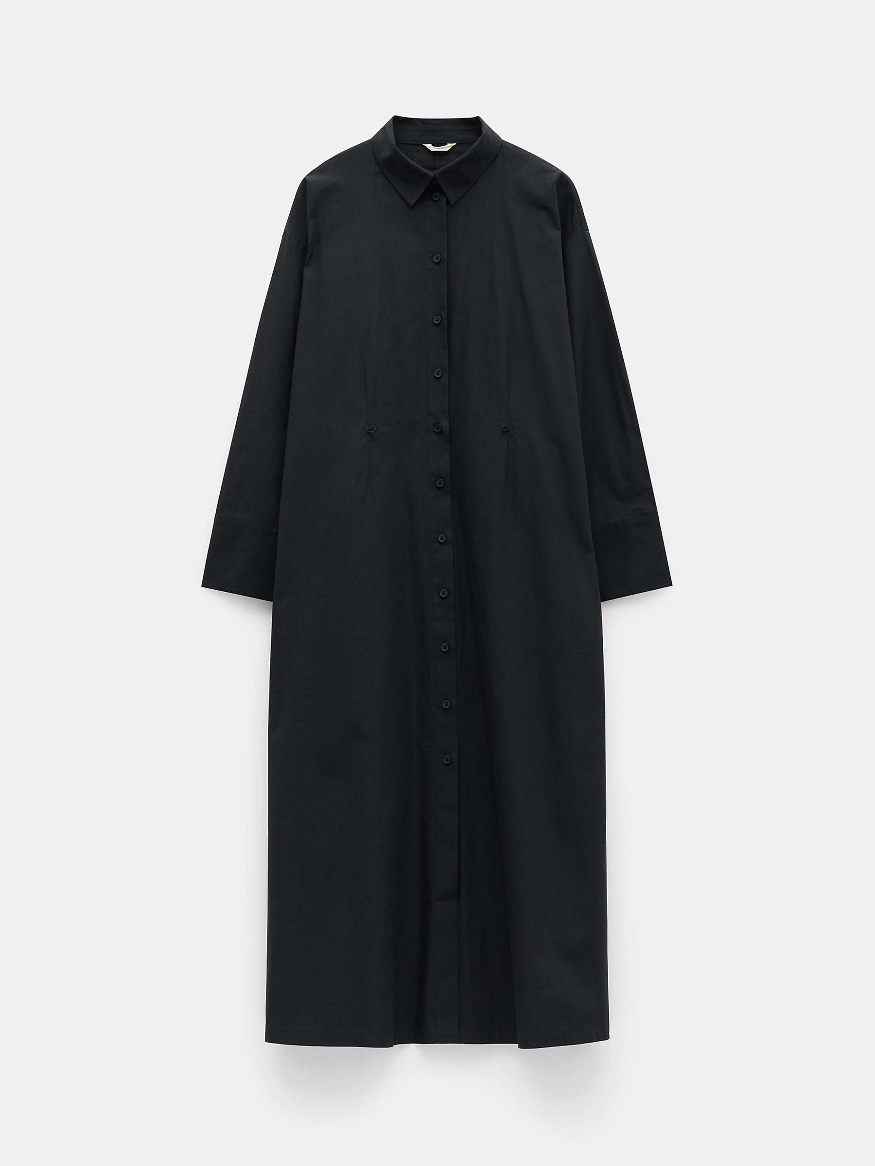 Buy HUSH Freddie Midi Shirt Dress, Black Online at johnlewis.com