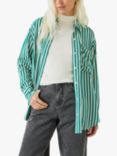 HUSH Emely Stripe Fluid Shirt, Stripe Green