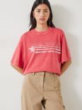 HUSH Cole Star Cotton Boxy T-Shirt, Dusty Red