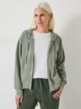 HUSH Dorian Zip Front Hoodie, Light Olive Green, Light Olive Green