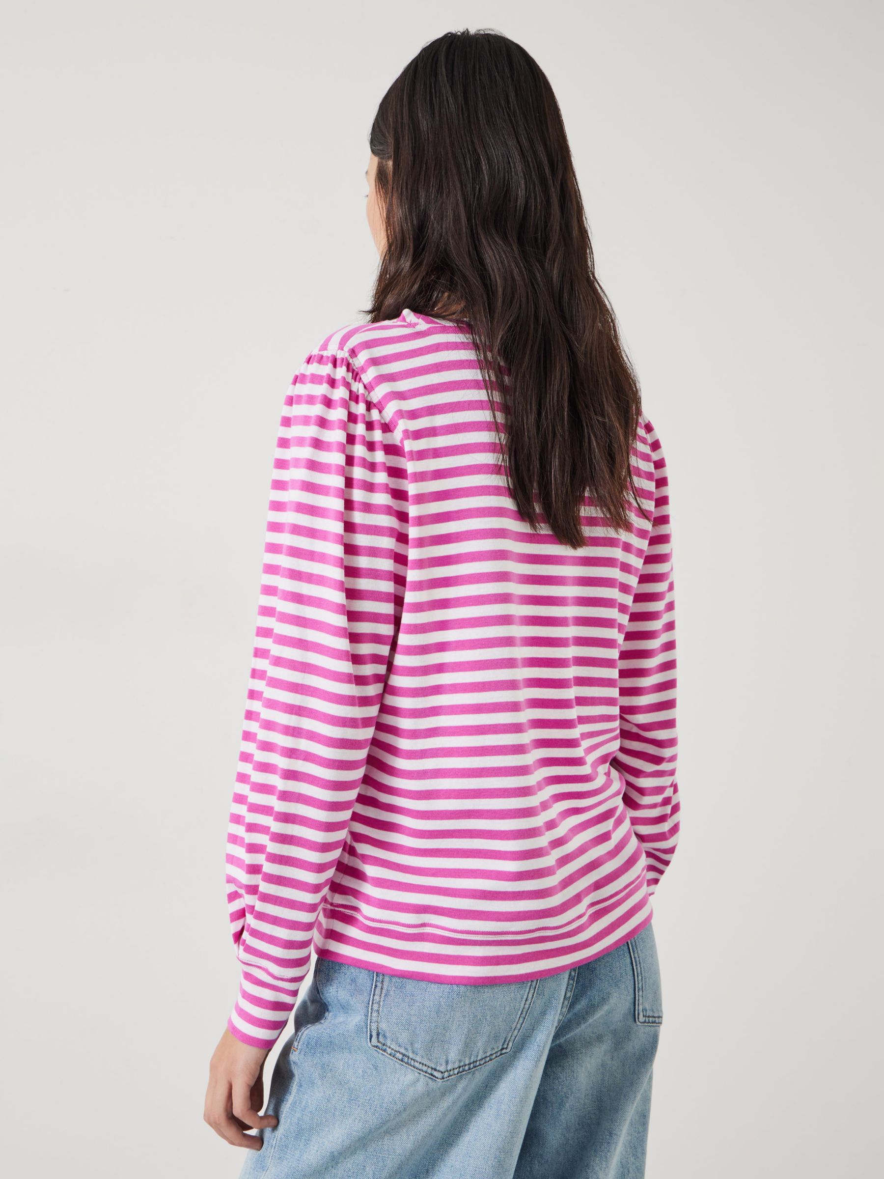 Buy HUSH Emily Striped Puff Sleeve Top Online at johnlewis.com