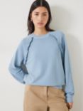 HUSH Amayah Ruffle Detail Sweatshirt, Dusty Blue