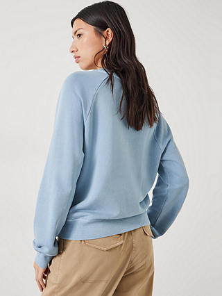 HUSH Amayah Ruffle Detail Sweatshirt, Dusty Blue