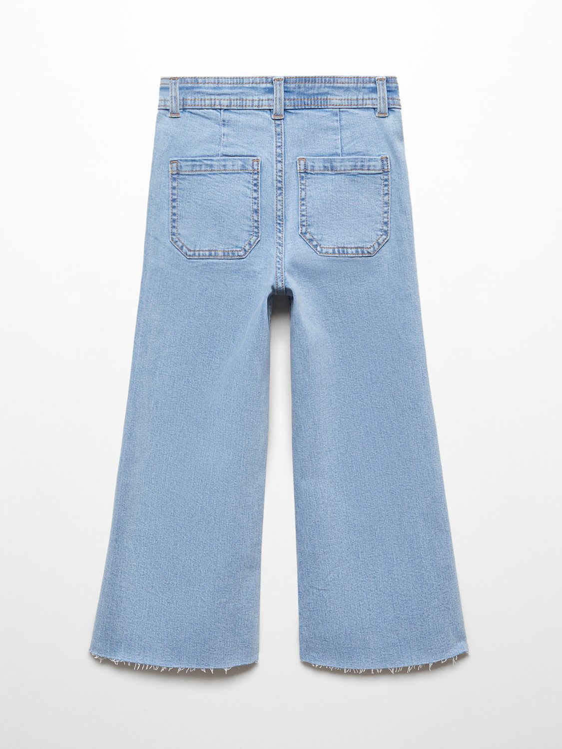 Mango Kids' High Waist Seamless Jeans, Open Blue at John Lewis