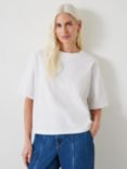 HUSH Romina Boxy Cotton T-Shirt, White, White