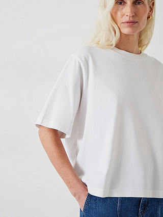 HUSH Romina Boxy Cotton T-Shirt, White