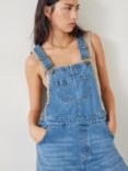 HUSH Maya Relaxed Straight Leg Dungarees, Authentic Light Blue