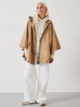 HUSH Vera Hooded Cape, Camel