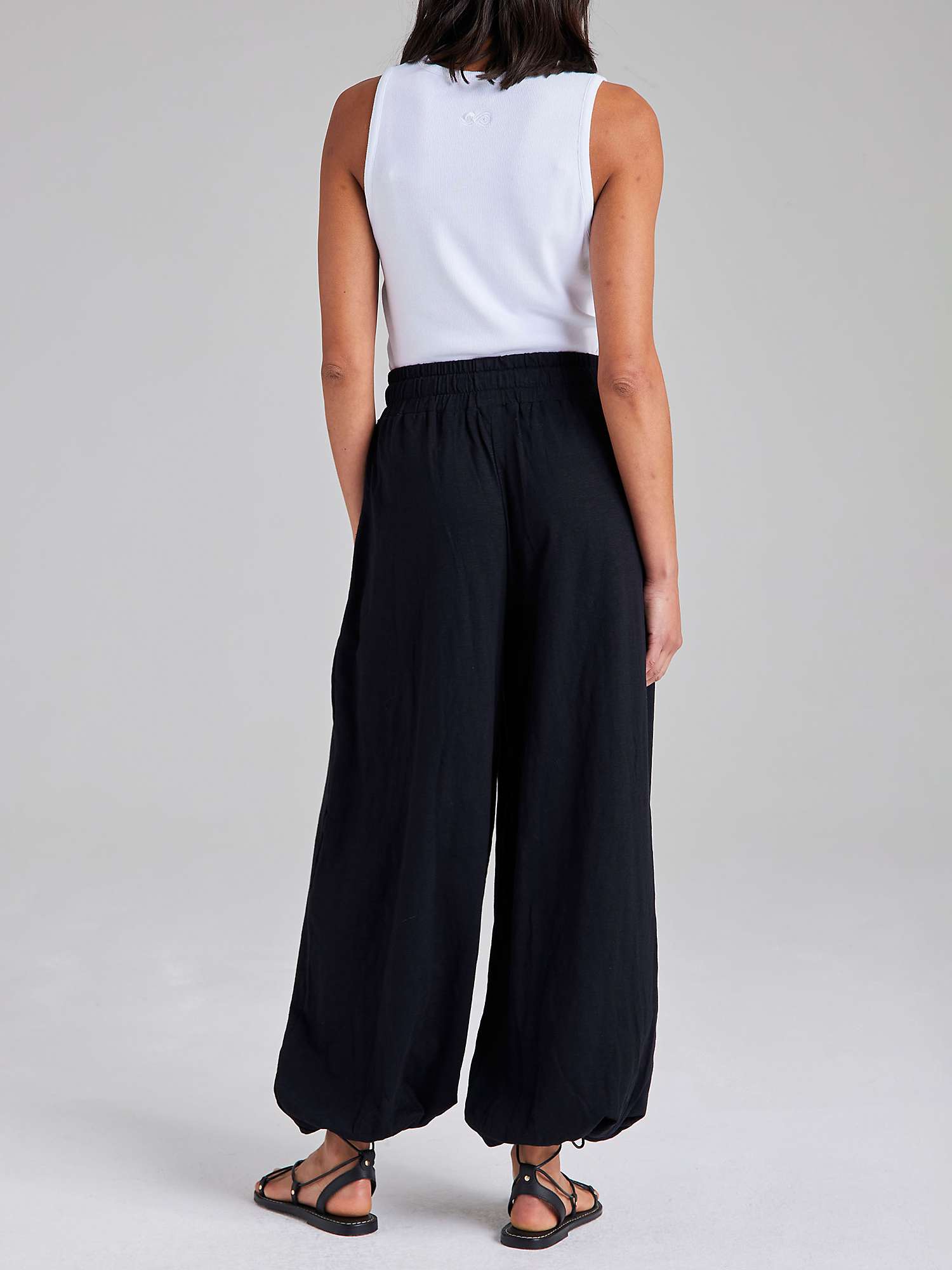 Buy Cape Cove Sia Slub Jersey Trousers, Black Online at johnlewis.com