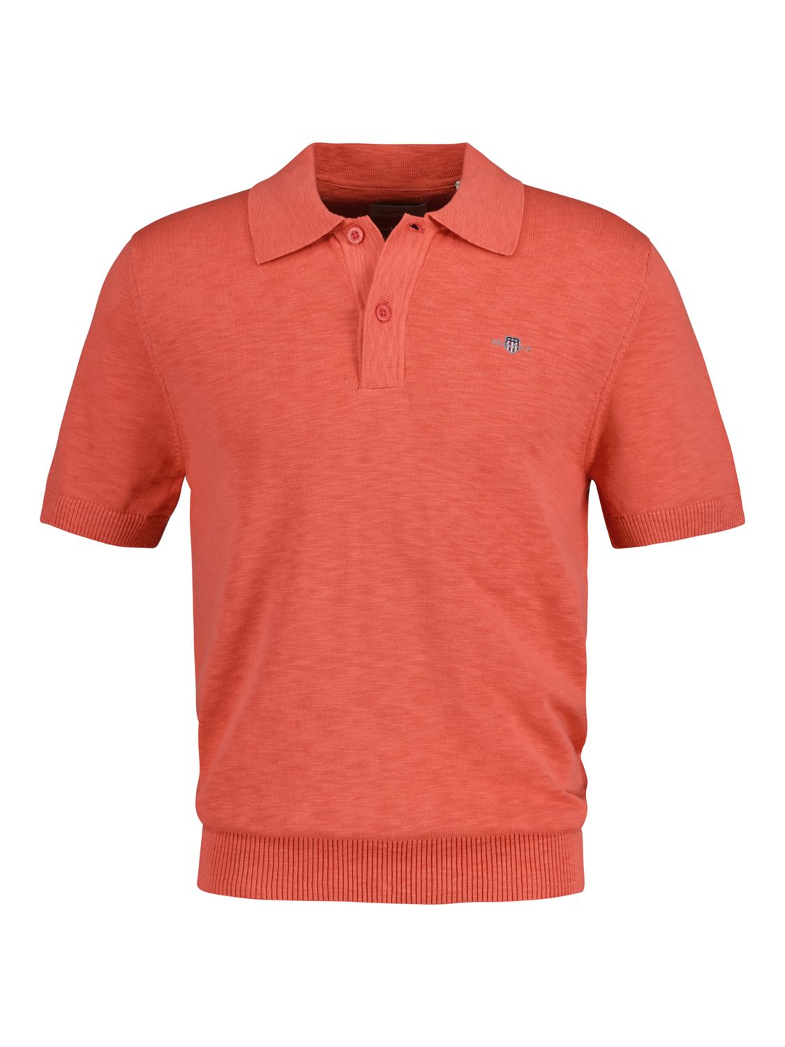GANT Flamme Short Sleeve Polo Shirt, Sunset Pink, M