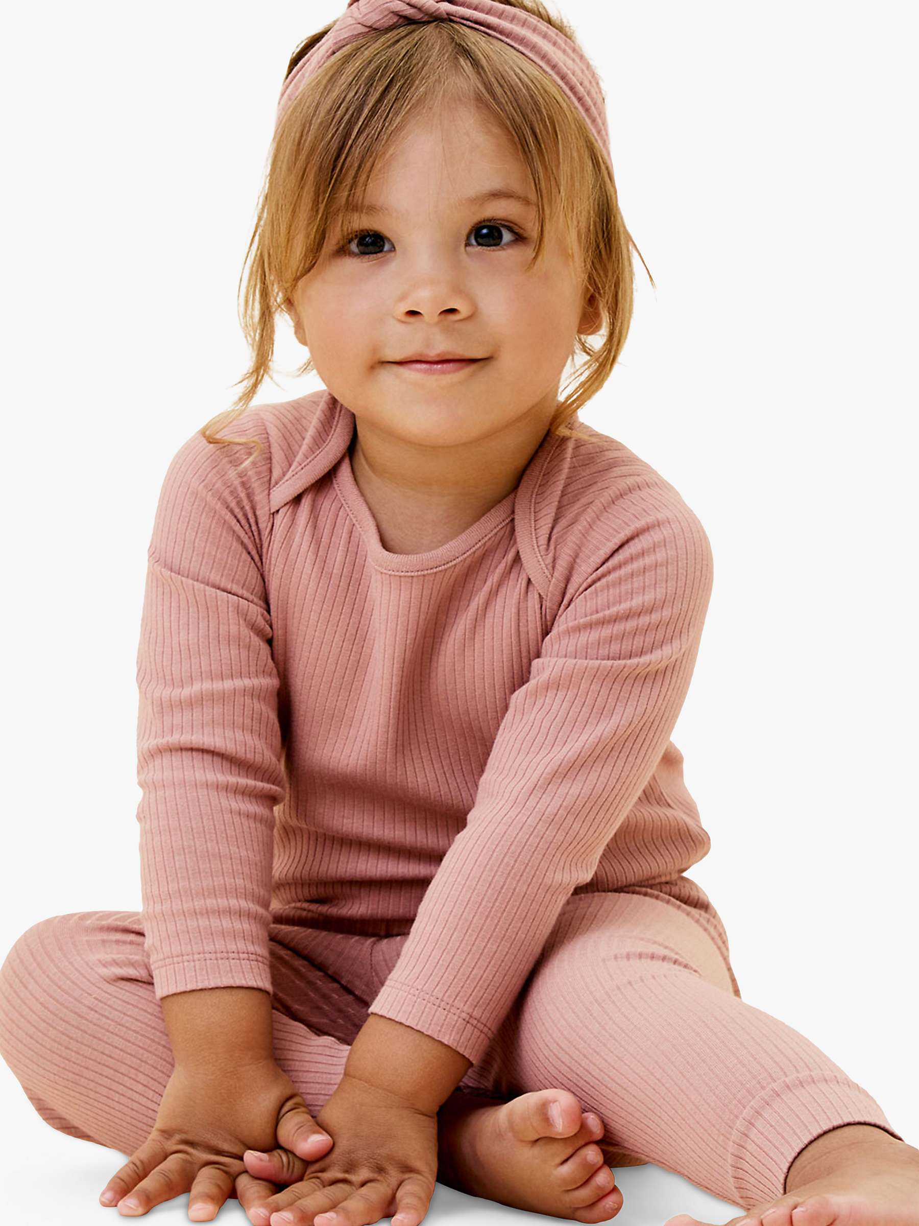 Buy MORI Baby Ribbed Long Sleeve Bodysuit Online at johnlewis.com
