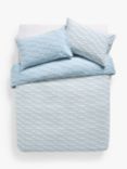 John Lewis ANYDAY Oda Reversible Duvet Cover Set, Blue