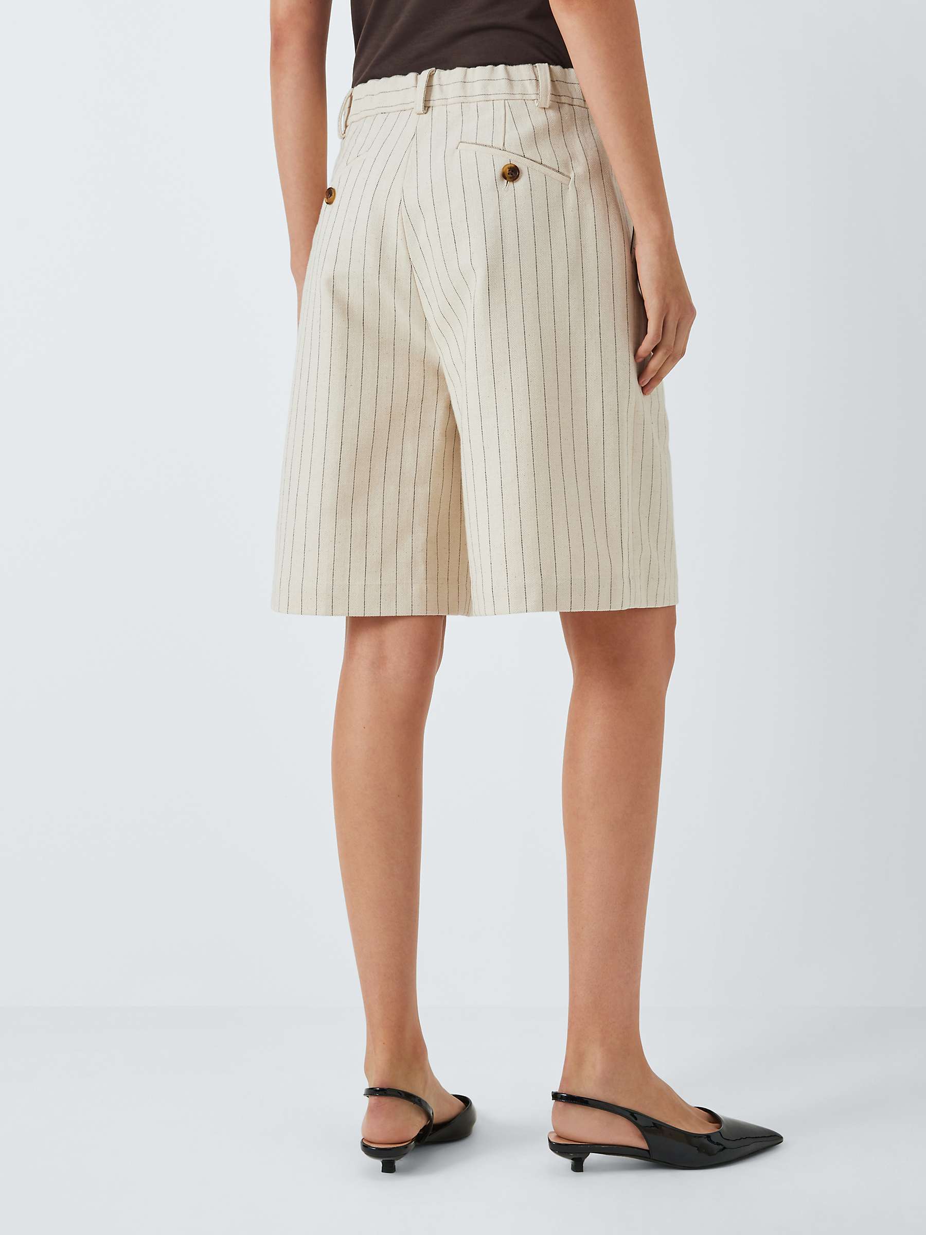 Buy Leon & Harper Quirin Stripe Shorts, Ecru Online at johnlewis.com
