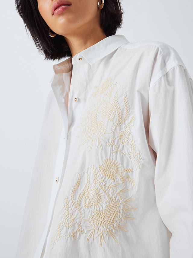 Leon & Harper Cadeau Embroidered Shirt, White