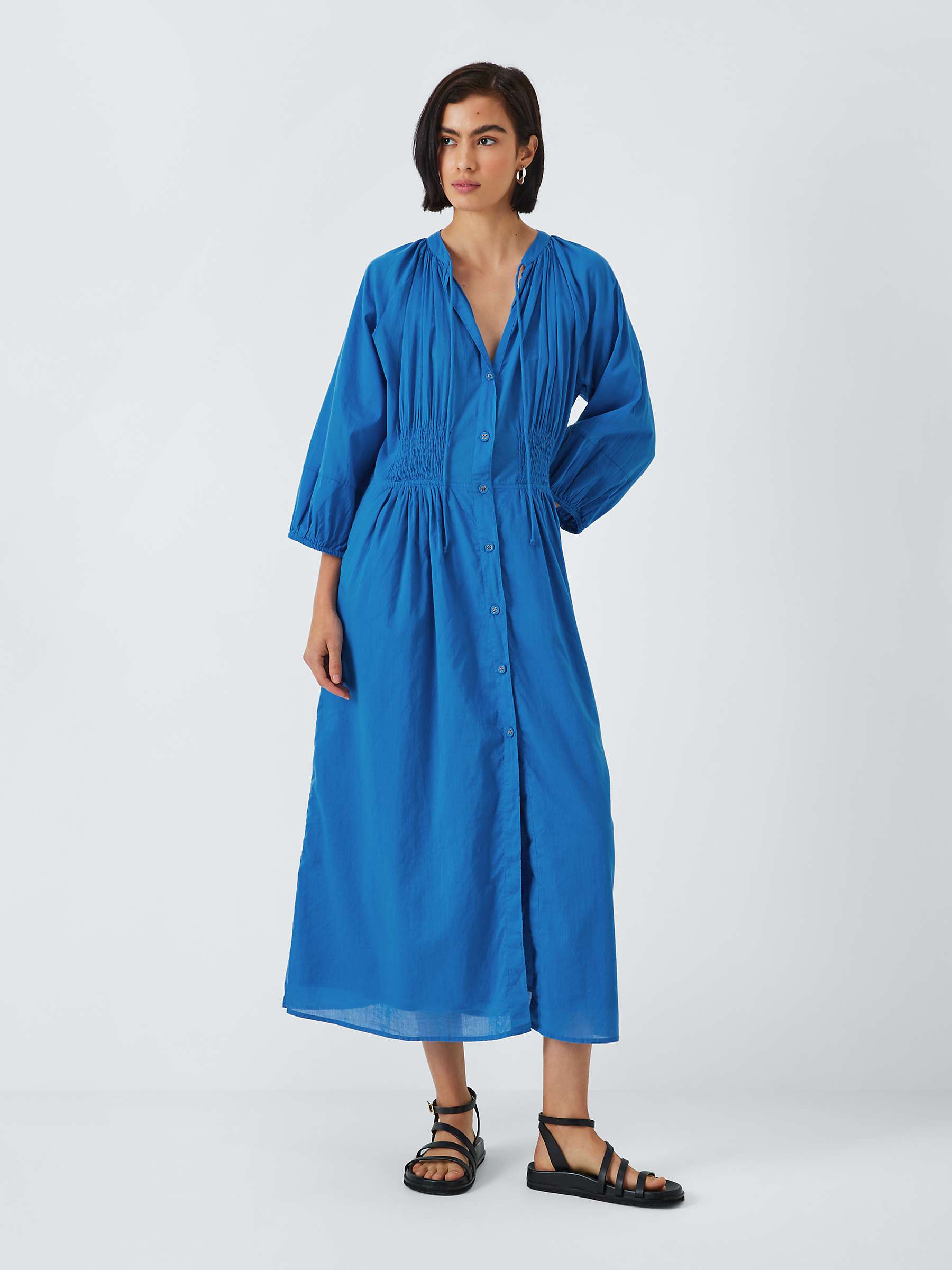 Buy Leon & Harper Roudy Midi Dress, Ocean Online at johnlewis.com
