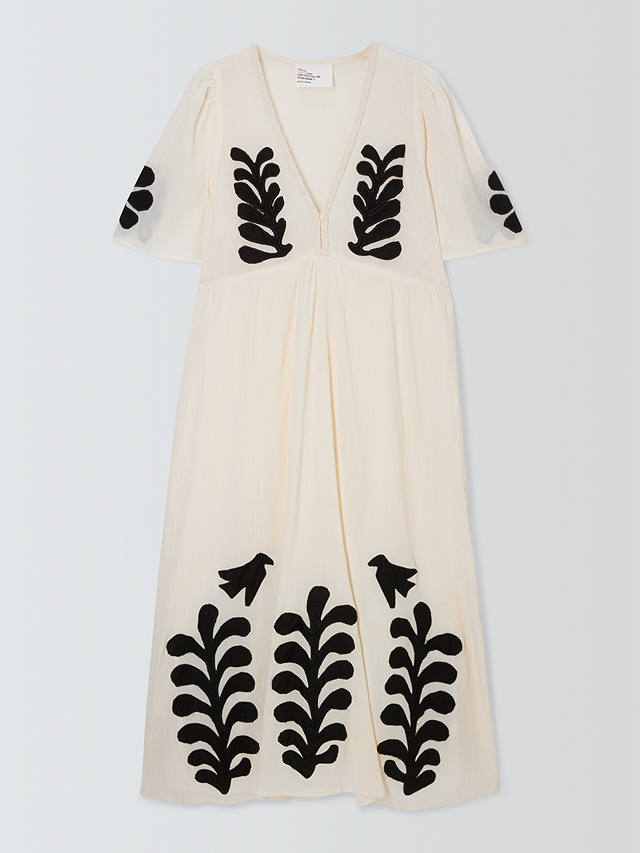 Leon & Harper Roe Birdy Midi Dress, Off White