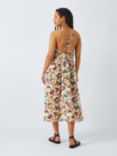 Leon & Harper Roar Floral Print Midi Dress, Vanilla/Multi