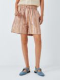 Leon & Harper Quincy Metallic Stripe Shorts, Powder, Powder