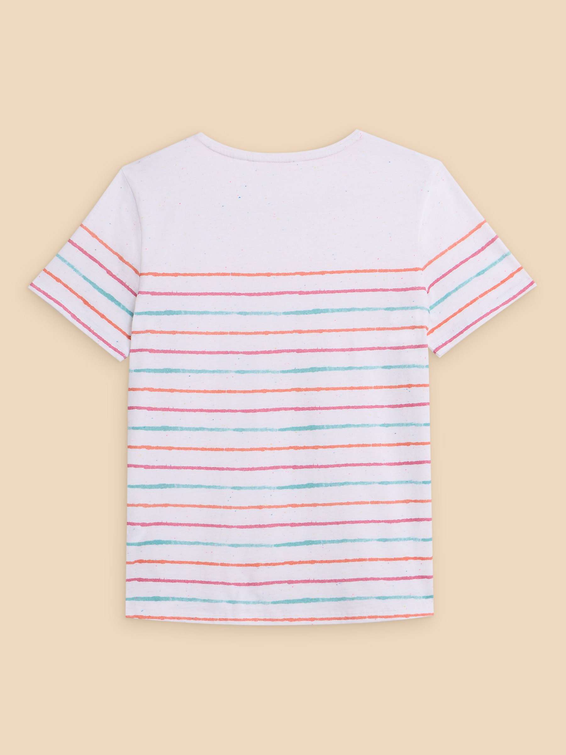 Buy White Stuff Abbie Stripe T-Shirt, Ivory/Multi Online at johnlewis.com