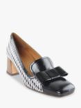 Chie Mihara Vylano Leather Heeled Loafers, Black/White