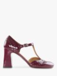 Chie Mihara Mante Leather Heeled Mary Jane Brogues, Wine Dali