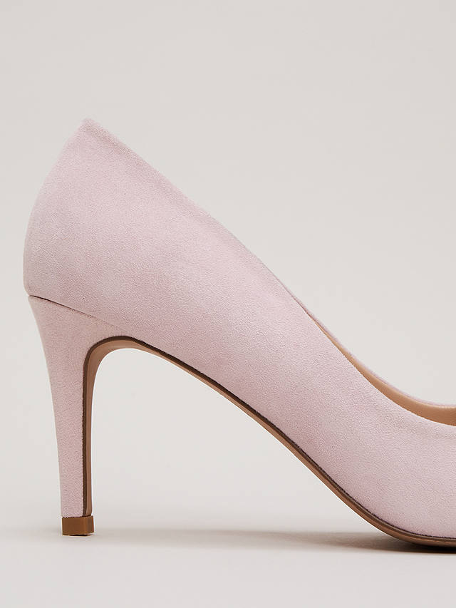 Phase Eight Knot Detail Peeptoe Shoes, Pale Pink