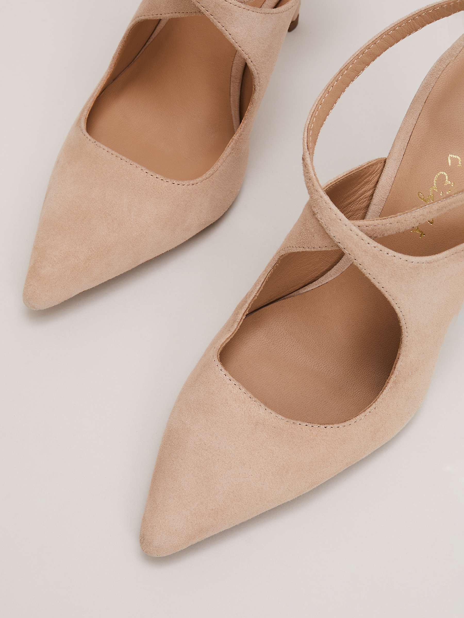 Buy Phase Eight Suede Cross Ankle Strap High Heel Shoes, Neutral Online at johnlewis.com