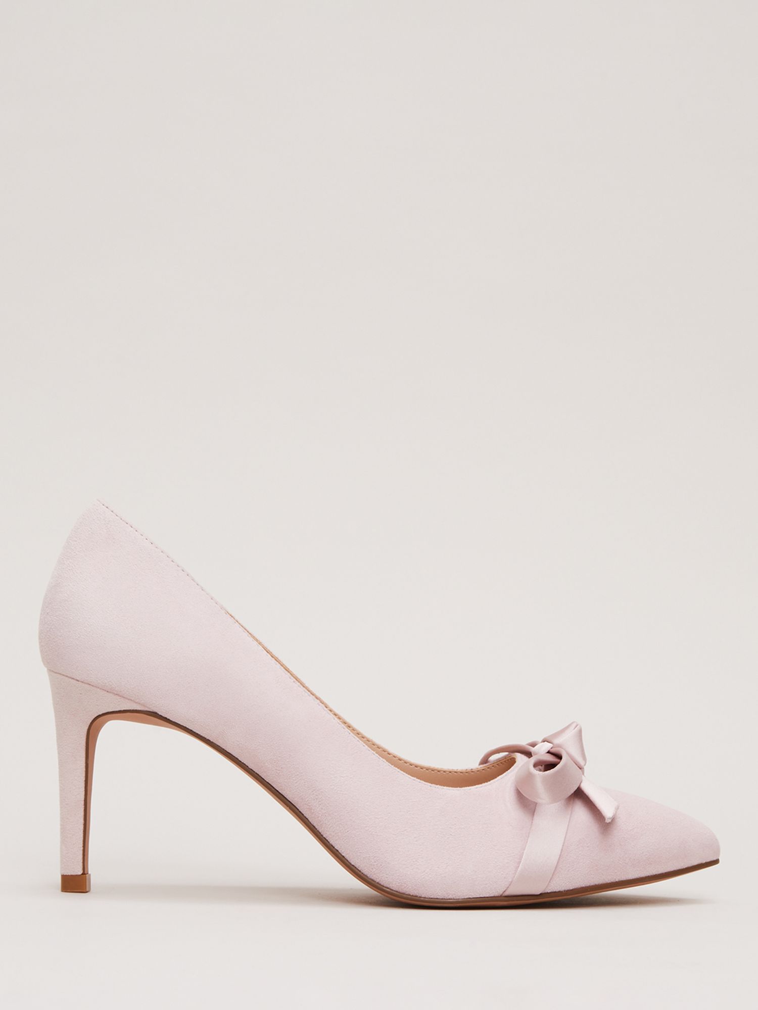Phase Eight Suede Court Shoes, Pale Pink, EU40