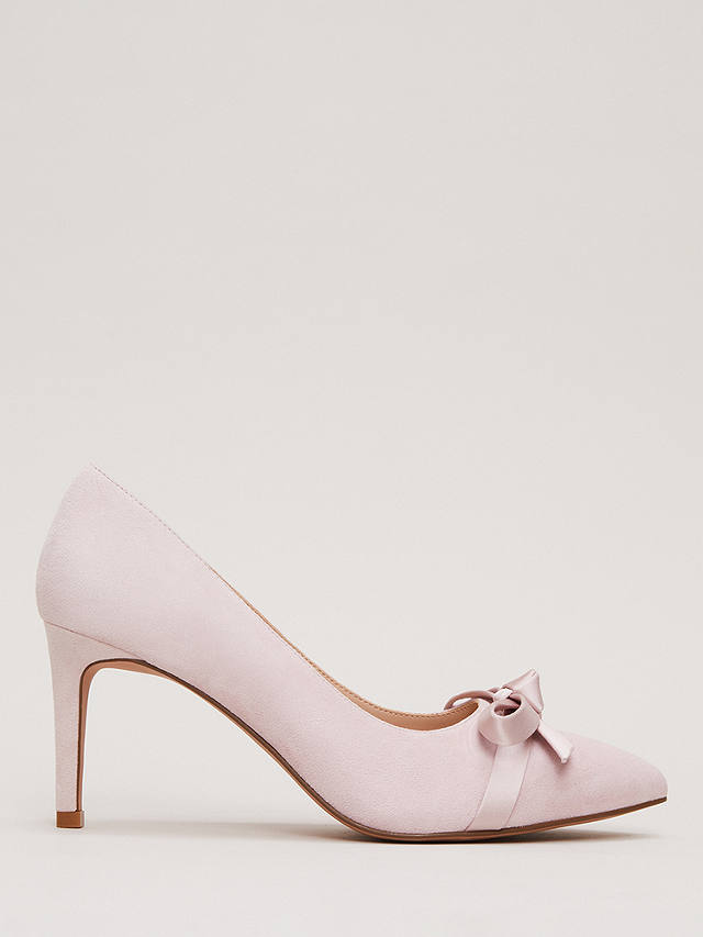 Phase Eight Suede Court Shoes, Pale Pink