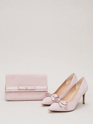 Phase Eight Suede Court Shoes, Pale Pink