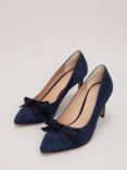 Phase Eight Suede Court Shoes, Navy